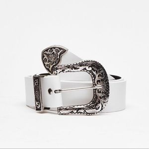 Nasty Gal Never Second West Faux Leather Western Belt